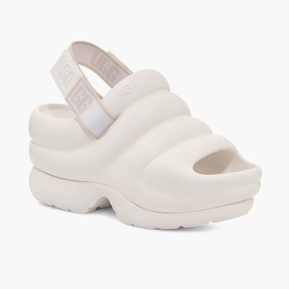 🔥NWT UGG’s Platform Sandals Size 9 Bright White - Picture 1 of 7